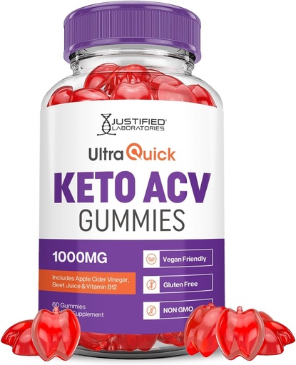 [BRSRAEI6PMOQIA32] Justified Laboratories Ultra Quick Keto ACV Gummies Advanced Formula 1000MG Ultraquick Keto Gummies Apple Cider Vinegar Geformuleerd met Granaatappel Beet Juice Powder B12 Vegan Non GMO 60 Gummys