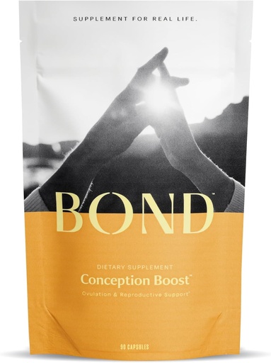 [BRSROFI7C56W2F3K] BOND samprata Boost - Moterų vaisingumo papildas Ovuliacija & Kiaušinių kokybės parama ® 124; Prenatal Probiotikai su folate, CoQ10 & Choline - 30 dienų tiekimo