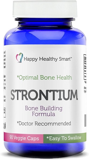 [BRSWIBD3BB7R2DIZ] #1 Strontium Bone Healthy Supplement Recommended By Doctors Worldwide 90, Easy To Swallow Veggie Caps Made In The USA