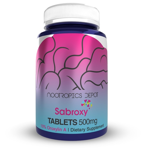 [BRSW2HYQAQHB43DJ] Nootropics Depot Sabroxy® Tablets | 500mg | 30 Count | Minimum 10% Oroxylin-A | Oroxylum indicum | May Help Promote Focus & Motivation | May Help Promote Cognitive Function