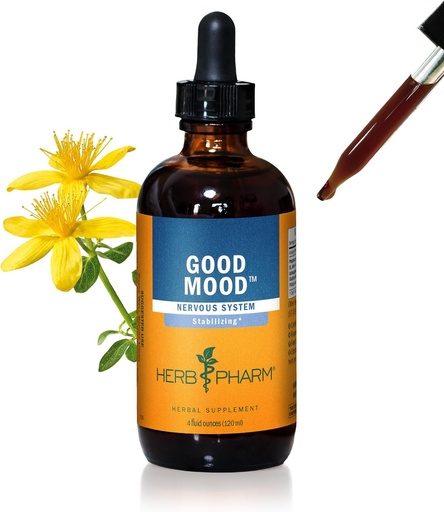 [BRSWIY37AF7AEFLE] Herb Pharm Good Mood Liquid Herbal Formula with St. John's Wort for Healthy Emotional Balance - 4 Ounce