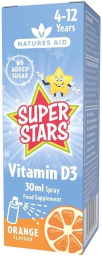 [BRSRMCAQDIOQGCA4] Natures Aid Super Stars Vitamin D Spray 1.01 fl oz