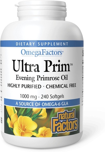 [BRSWIYQTPJ7BAHL6] Factors Omega per Factors Naturals, Ultra Prim Evening Primrose Petroli, Promotes i Imune salut amb Omega-6 GLA, 240 sugelis (240 serveis)