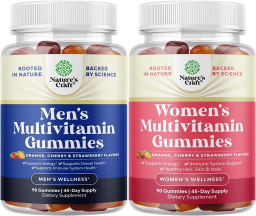 [BRSW2AI7CN6BECD3] Svazek denně Mens Multivitamins Gummies se zinkem a biotin pro energii a imunitu a denní multivitamin pro ženy Gummy - Gummy Vitamins pro zdraví a wellness - Non- GMO gluten zdarma & Halal