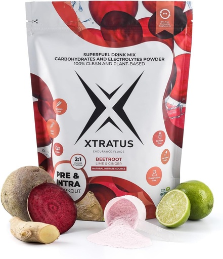 [BRSROCD6OQPAAALX] Beetroot (Nitrate) Lime and Ginger - Superfuel Sports Drink Powder with carbohydrates and Minerals. Natural Source of Nitrate. Nitric Oxide. Pre and Intra Training. 35,27Oz.