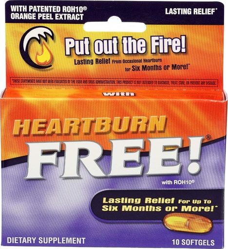 [BRSWIYTYOVYQE3LG] Enzymatic Therapy - Heartburn Free w/ ROH10 - 10 softgels