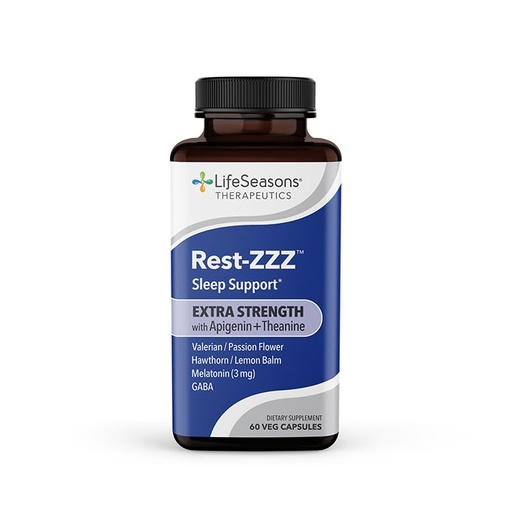 [BRSRAHACCR7AACLO] Rest-ZZZ Extra Strength - Sleep Support Supplement - Fall Asleep & Stay Asleep - Calms Nervous System - Naturally Ease Muscle Tension & Restlessness - Low Dose Melatonin GABA & Chamomile - 60 Capsules
