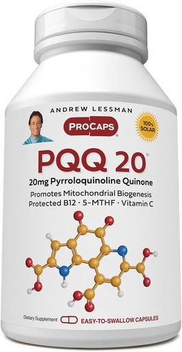 [BRSWGZQ2CUDQIYI3] ANDREW LESSMAN PQQ 20mg - 30 κάψουλες - 20mg πυρρολοκινολίνη κινόνη, Φυσική προστατευτική ένωση Υποστηρίζει ζωτικά όργανα, καρδιά, εγκέφαλο, συκώτι, ανοσοποιητικό σύστημα. Μιτοχονδριακή Βιογένεση, Χωρίς Πρόσθετα