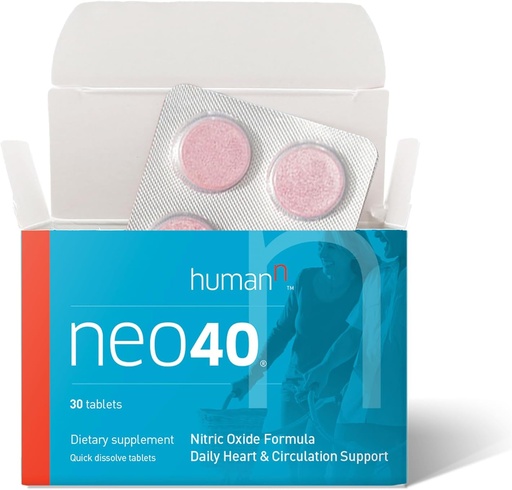 [BRSWIHADOUDQG2TI] HumanN Neo40 Daily Heart & Blood Circulation Supplements to Boost Nitric Oxide - Supports Blood Pressure - from Maker of SuperBeets -Includes 30 Dissolvable Tablets - Tasty Fruity Flavor