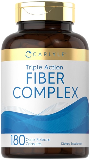 [BRSRAYAFCQHAGDYU] Carlyle Triple Action Fiber Complex | 180 Capsules | Vegetarian, Non-GMO and Gluten Free Supplement
