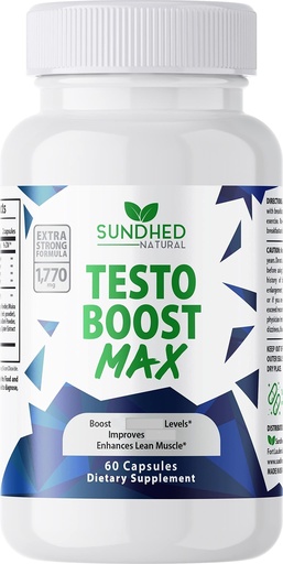 [BRSWEC3YBN7WCALZ] Testo Boost Max - Natural Stamina Booster for Men – Fortified Natural Energy, Stamina, and Strength Booster
