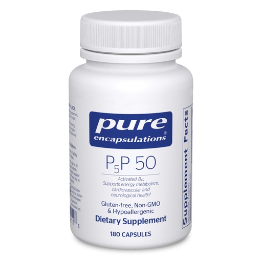 [BRSWIYY6CYORMG34] Pure Encapsulations P5P 50 - Active Vitamin B6 - Supports Energy Metabolism & Brain Health* - Gluten Free & Non-GMO - 180 Capsules