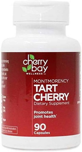 Montmorency Tart Cherry Dietary Supplement 480mg | 90 Count | Non-GMO & Gluten Free | Helps Support Joint Health