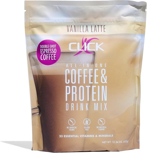 [BRSWIYLZOYCWO2Q5] Klik Coffee Protein Powder 124; Double Shot Espresso 124; 16g Protein 124; 23 Estile Vitamins 124; Rendah Calorie Penggantian Meal 124; 150mg Caffeine 124; Gluten Free Flavors; Tidak ada Artificial atau Colors 124le; Vanilla