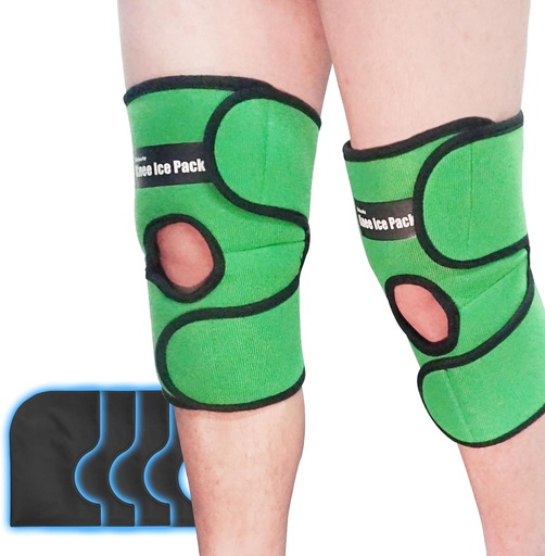 [BRSRAYI2DIMBMALK] 2 Pakker Ice Pack til Knee Genbruges, Gel Hot Cold Pack til Knee Erstatning Kirurgi, Smerte Relief Ice Packs Wraps til Hævelse, Sportsskade, Bursitis, Gigt, Bruises & Sprains fælles smerte