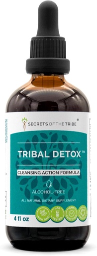 [BRSWGZIRCJ7AEDTV] Tribal Detox Herbal Extract, Alcohol-Free Glycerite Tincture, Turmeric, Dandelion, Milk Thistle, Burdock, Cleavers, Cranberry, Goldenrod, Green Tea Cleansing Action Formula (4 FL OZ)