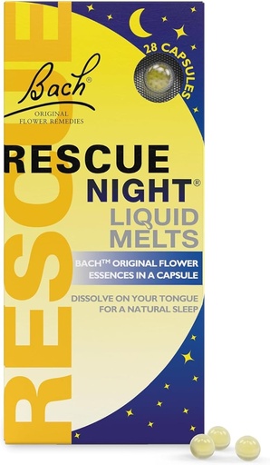 [BRSWIZTYOZ4BEYL4] Bach RESCUE SLEEP Liquid Melts, Natural Orange Vanilla Flavor, Natural Sleep Aid, Stress Relief, Homeopathic квітка Esence, Безкоштовно Melatonin, клейковини та цукру, Non-alcohol, Non-Narcotic, 28ct.