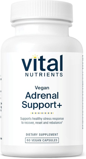 [BRSRMAY2BAOQEHLK] Vital Nutrients Vegan Adrenal Support + | Supplement to Support Adrenal Gland Function and Healthy Stress Response* | Mild Stress* | Gluten, Dairy & Soy Free | 60 Capsules