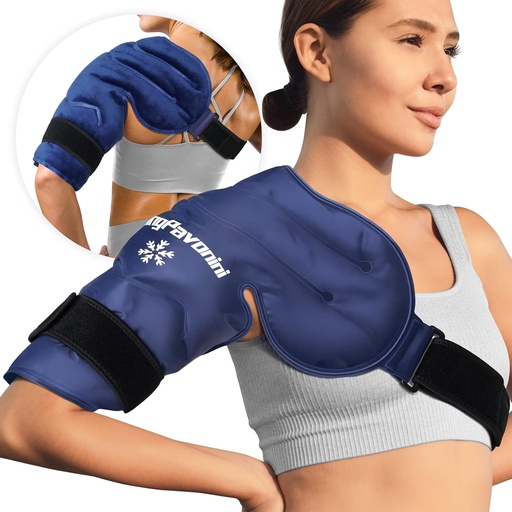 [BRSRMAD2CUHRYCDU] KingPavonini Omuzlu Buz Paketi Rotator Cuff Cold Therapy, Reusable Gel Buz Paketi Injuries, Pain Relief, Swelling, Omuz Cerrahisi, Tendonitis, Bursitis, Blue, Medium Boyut