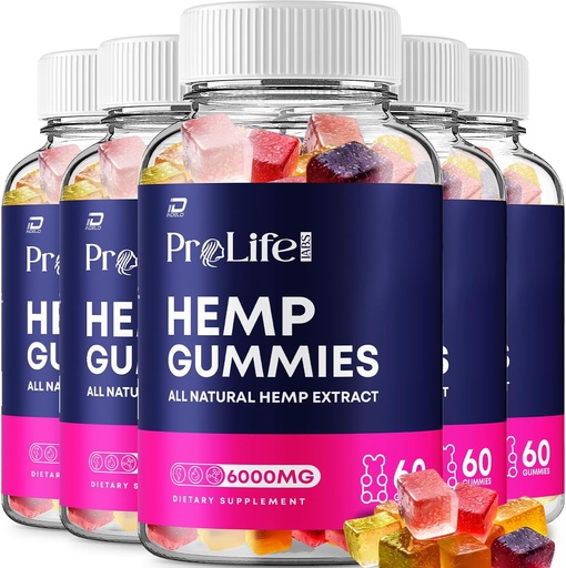 [BRSRAYAODMMAK3TD] Prolife Hemp Gummies - with Seed Extract Pro Life Labs Hemp Gummies Tinnitus Herbal Supplement, Health and Wellness Support, All Natural Prolife Gummy (5 Pack - 300 Gummies)