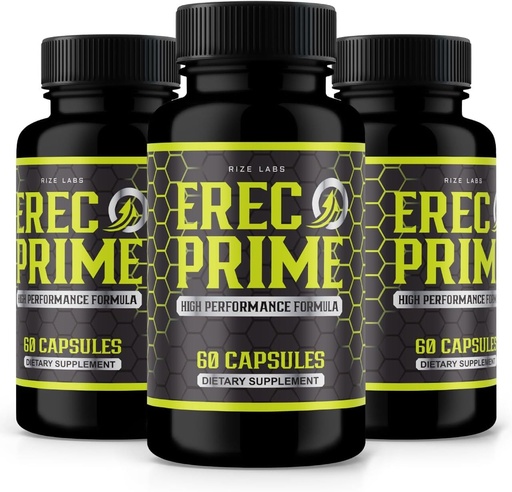 [BRSROGITBB7QEDT4] rize labs (Pack of 3 Erec Prime Pills for Men, High Performance Formula, All-Natural Support for Peak Performance & Overall Health, Official Reviews (180 Capsules)