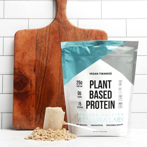 [BRSRAEIZOEHRO3QY] Plant-Based Protein Powder – Vegan Protein Powder Made from Pea, Rice & Pumpkin - No Added Sugar - No Artificial Ingredients - Tiramisu - 15 Servings