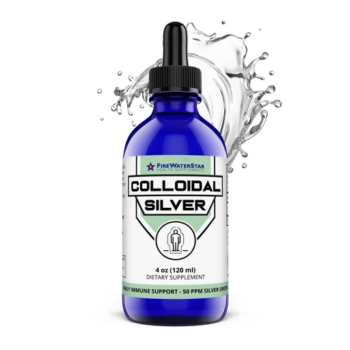 [BRSWGCANB4MWYFDJ] FWS Colloidal Silver, Liquid Silver Drops, 99.99% Pure Silver, 4 oz Glass Bottle, 60 Servings (2 Month Supply), 50 ppm, Concentrated for Easy and Convenient Servings
