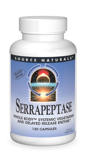 [BRSWIYQGAYNBWFAV] Source Naturals Serrapeptase - Delayed Release Enzyme - 120 Vegetarian Capsules
