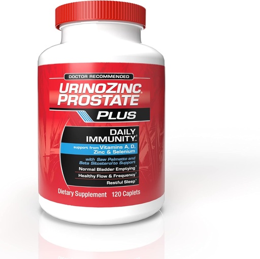 [BRSWYC3ROEFAKHT2] Urinozinc Prostate Plus Daily Immunity, 2 Month Supply, with Saw Palmetto & Beta Sitosterol, Supports Prostate Health and Immune Health, 120 Count