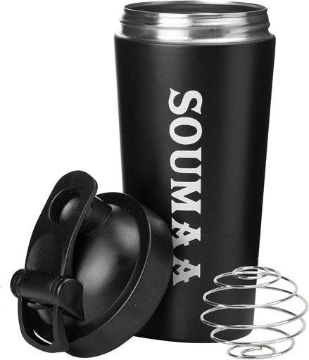 [BRSRAYIDO4FWCEQU] Bouteille de shaker pour protéines en acier inoxydable isolante avec mélange de fils à billes à 24 oz Bouteille de shaker isolante pour mélange de poudres de protéines, mélange de smoothie, mélange de suppléments et pour pré-entraînement