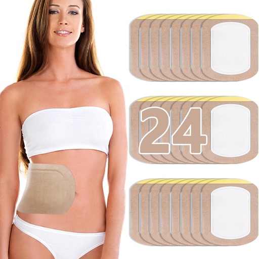 [BRSRA2Y6B55W2GTF] Castor Oil Pack Wrap, Castor Oil Patches Disposable, Organic Cotton Self-Adhesive Pads, Portable Anti Leakage No Wash