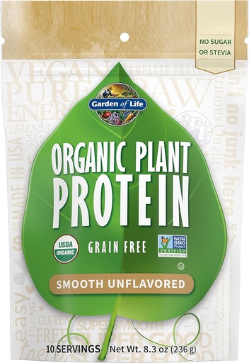 [BRSWKEYLCQHR4EDI] Jardín de Vida Planta Orgánica Proteína Smooth Desarrollado Polvo, 10 Servings - Vegan, Grain Gratis &amp; Gluten Free Plant Based Protein Shake, 1B CFU Probiotics & Enzymes, No Sugar o Stevia, 15g Protein