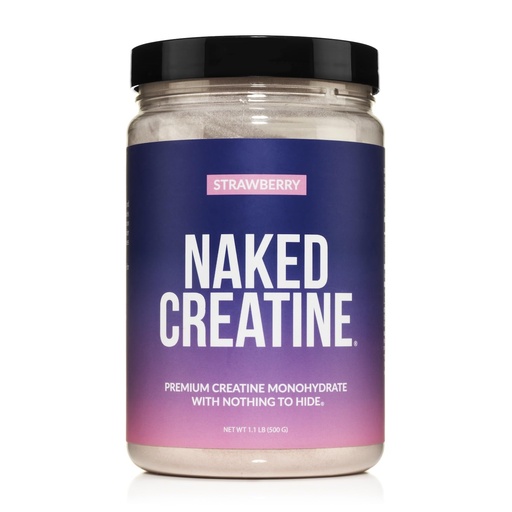 [BRSRA235CQFRG2T2] NAKED Creatine - Strawberry Flavored Creatine Monohydrate - Real Strawberry Powder, No Additives, Muscle Growth, Vegan, Non-GMO, Gluten Free, Soy Free - 45 Servings