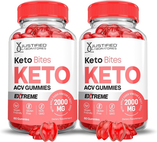 [BRSRO2YQBYOQEE3F] (2 Pack) Keto Bits Keto ACV Gummies Extreme 2000MG Keto Bites Keto Gummies Apple Sider Vinegar Formulado con Pomegranate Beet Juice Powder B12 Vegan Non GMO 120 Gummys