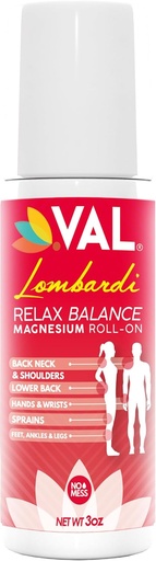 [BRSRA2T5O54GMC3L] VAL Lombardi Magneesium Roll-On 3oz | Zechstein Magneesium + Arnica | liigese ja lihaste leevendamine selja, kaela, jalgade ja jalgade jaoks