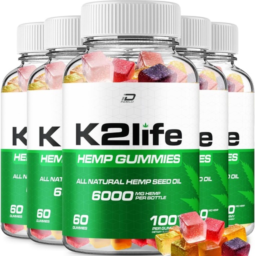 [BRSROCY2CNYRE3T7] K2Life Hemp Gummies - з Hemp Seed Extract K2 Життя Hemp Gummies Tinnitus Herbal Supplement, Здоров'я та Wellness Support, Всі Природний K2Life Hemp Gummy Advanced Formula (5 Pack - 300 Gummies)