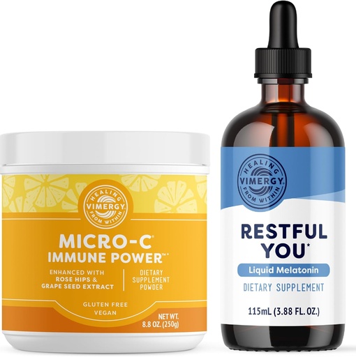 [BRSRAZIRAR5AIADB] Vimergy Micro C Immune Power (250 g) and Restful You* Liquid Melatonin (115 mL) - Bundle