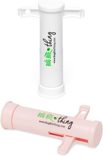 [BRSW2GQ7AAPBMA3V] Bug Bite Thing Suction Tool, Poison Remover - Bug Bites and Bee/Wasp Stings, Natural Insect Bite Relief, 2-Pack, 1 White/1 Pink