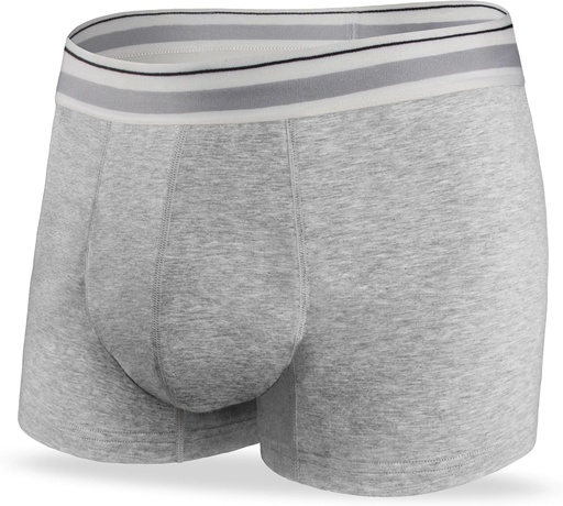 [BRSRAFA6OUPGCHTO] Ropa interior de la incontinencia de los hombres Lavable Leak Proof Boxer Briefs Absorbency 2.3 oz Prostate Bladder Control 1 Pack (Light Gray, 2XL)