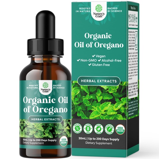 [BRSRMFIEO4PRMCDF] Organic Oregano Oil Drops - Super Concentrated Liquid Oil of Oregano with Carvacrol 60% for Digestion & Immune Support- Liquid Herbal Extract Tincture for Immune Strength & Healthy Intestines -1 Fl Oz