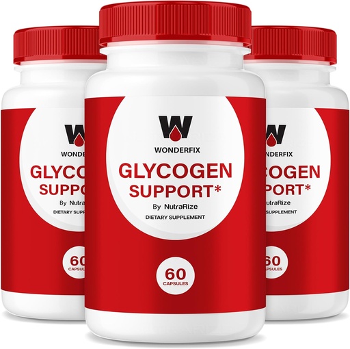 [BRSROCAROUMB4AAU] (3 Pack) Wonderfix Glycogen Support Capsules - Oficiali Wonderfix Glycogen išlaikyti stabilius sveikus lygius, Glycogen Support Advanced Blood Dieta papildas, Wonder Fix Atsiliepimai (180 Capsules)