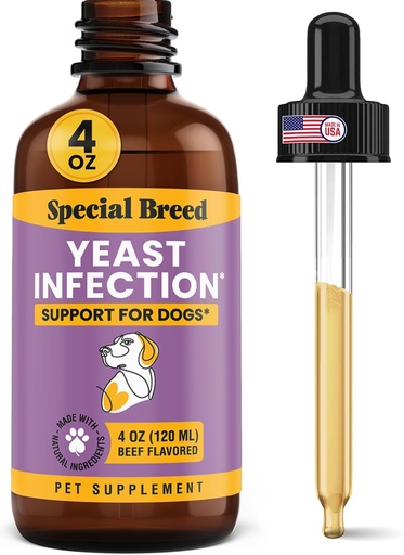 [BRSRAYA7BN6RO2T3] Yeast Infection Treatment for Dogs - 4 Ounces - Soothing Itch Relief, Ear Infection Treatment, Reduces Irritation & Inflammation, 4 oz