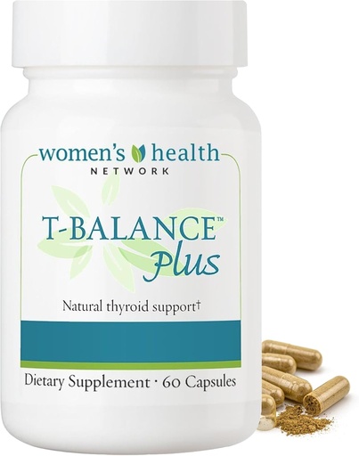 [BRSWIGYOAYHAOE3I] T-Balance Plus: Natural Thyroid Support for Women ' Men with Underactive Thyroid - Thyroid Supplement with Iodine, Selenium, Ashwagandha & 5 Herbal Extracts - 60 Capsules (30 Days Supply)