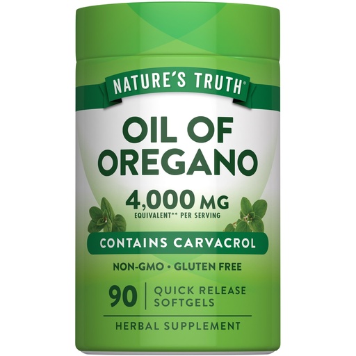 [BRSWGZL2AQNGODQZ] Nature's Truth Oregano Oil Softgels | 90 Pills | Contains Carvacrol | Non-GMO & Gluten Free Supplement