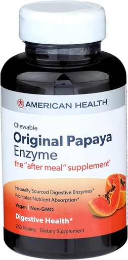 [BRSWIE33AYJR63LY] American Health Papaya Enzyme Plus, 250 CT
