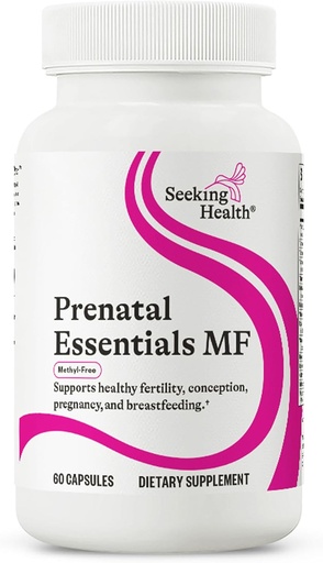 [BRSWYAT3A4BAOYAU] Búsqueda de Esenciales Prenatales MF - Desarrollo del cerebro y soporte de metilación - Capsulas Vegetarianas libres de metil con selenio, vitamina B6, zinc y vitamina B12-60 cápsulas