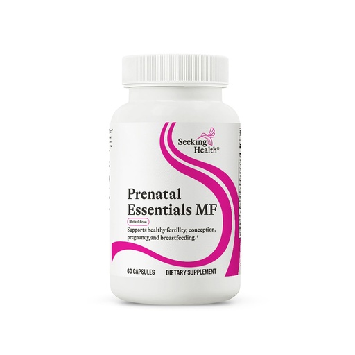[BRSWYAT3A4BAOYAU] Seeking Health Prenatal Essentials MF - Brain Development & Methylation Support - Methyl-Free Vegetarian Capsules with Selenium, Vitamin B6, Zinc & Vitamin B12-60 Capsules