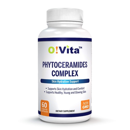 [BRSWYGIZCABGYFD4] Phytoceramides Complex, Skin Repair and Rejuvenation, Anti-Aging Support, Plant-derived Ceramides, with Vitamins C, B-6, and B-12, 2-Month Supply (60 Non-GMO Liquid Capsules)