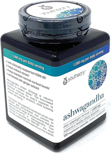 [BRSRMZARDEHWGAY7] Organic KSM-66 Ashwagandha Vegetarian Supplements 150 Capsules, 1000mg per Daily Serving,Help Support A Healthy Stress Response