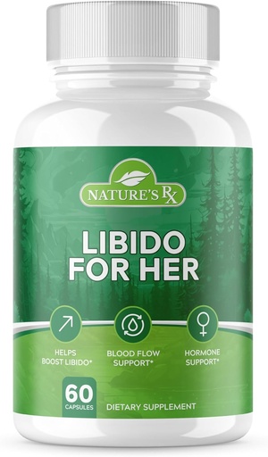 [BRSROCQ7DN5RAADH] Nature's RX | Nature'sm Libido Booster for Women to Boost Drive, Passion, Reduce Dryness & Heighten Sensitivity | Dong Quai + 13 Powerful Ingredients | 100% Naturally Sourced - 60 Pills